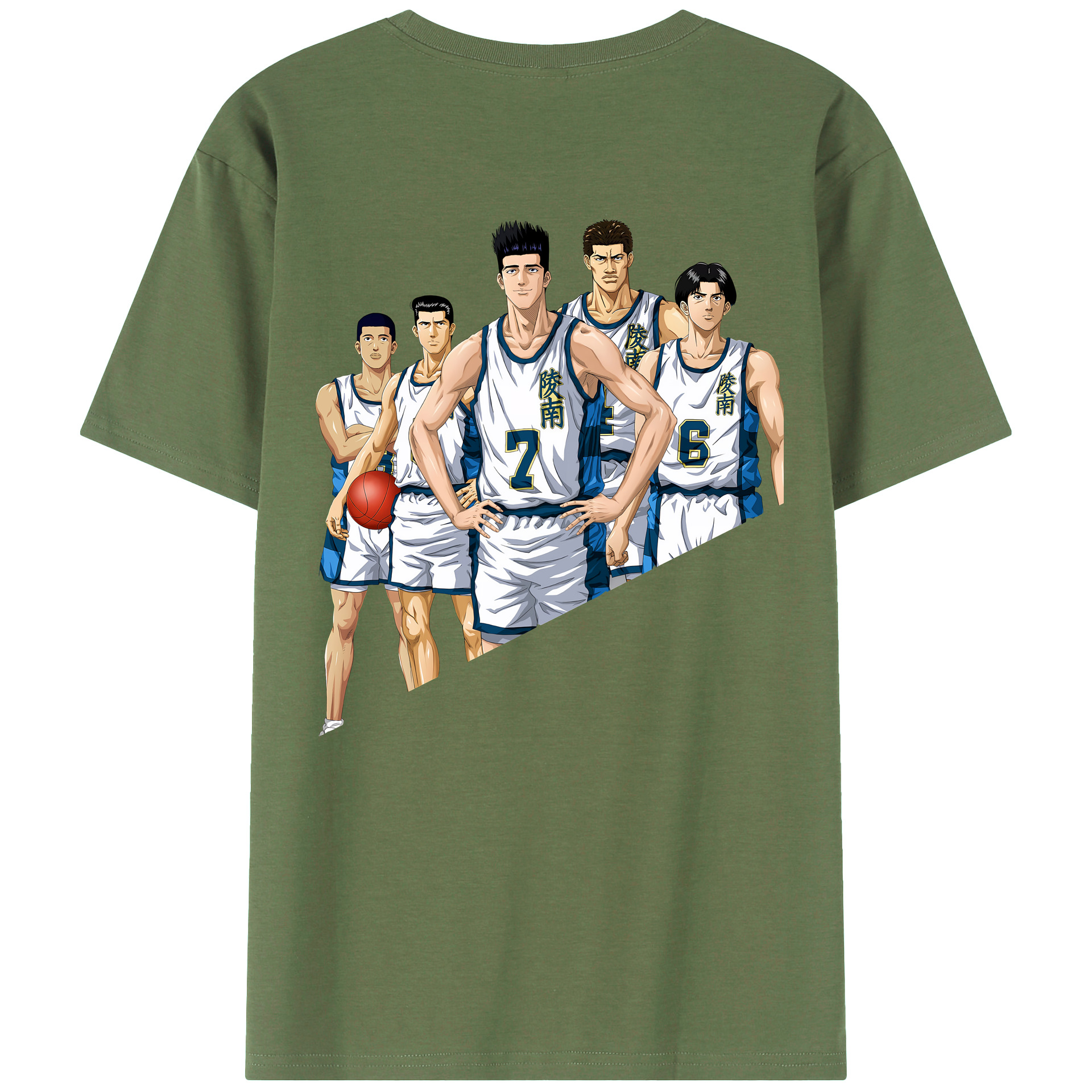 （画像用） SLAM DUNK／スラムダンク 綿100％ メンズ半袖Tシャツ（バックプリント） 通気性